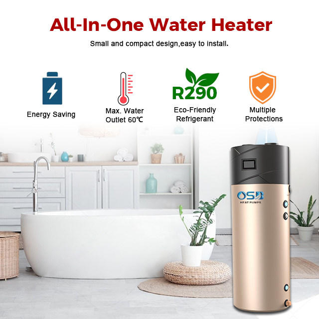 All in One Heat Pump Water Heaters Outdoor 300l CE  Domestic Heating All in One Heat Pump